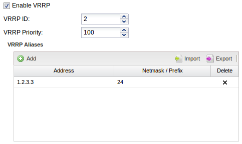 VRRP NG Firewall 1 Config