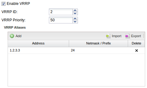 VRRP NG Firewall 2 Config
