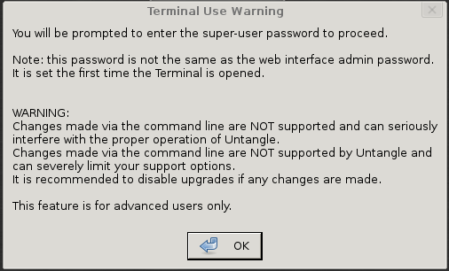 Terminal Warning