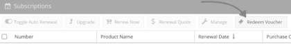 Redeeming a voucher in Command Center