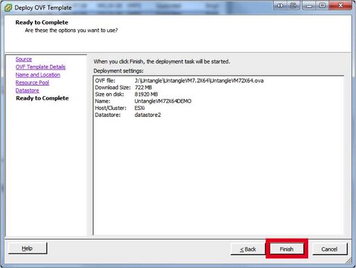 vCenter Deploy Wizard 7